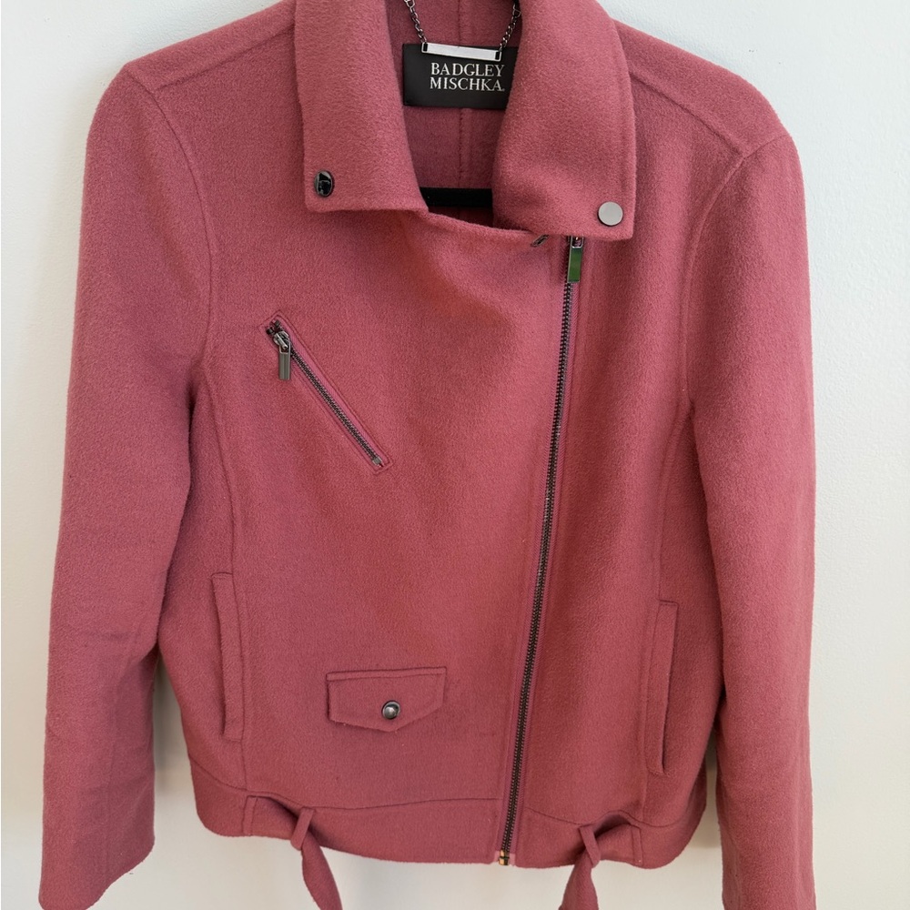 Badgley Mischka Women's Wool Moto Jacket